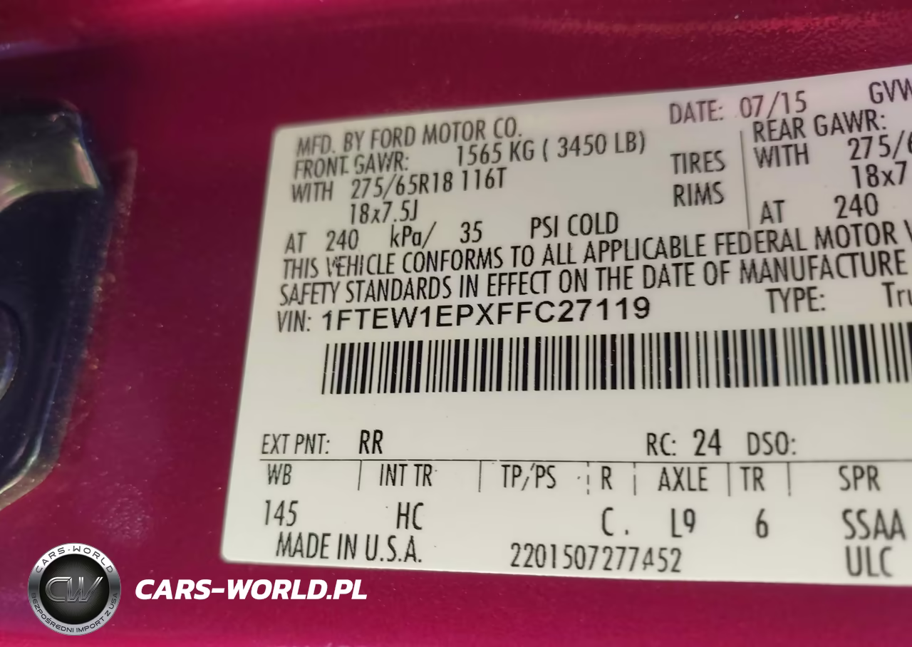 2015 Ford F-150 Lariat VIN:1FTEW1EPXFFC27119 - 9