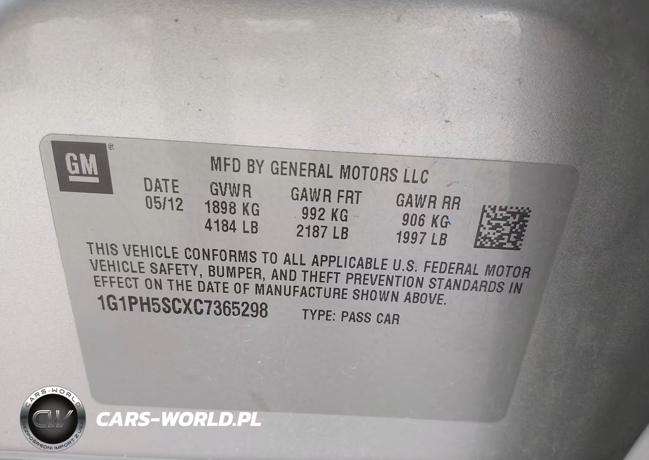 2012 Chevrolet Cruze Ltz VIN:1G1PH5SCXC7365298 - 9