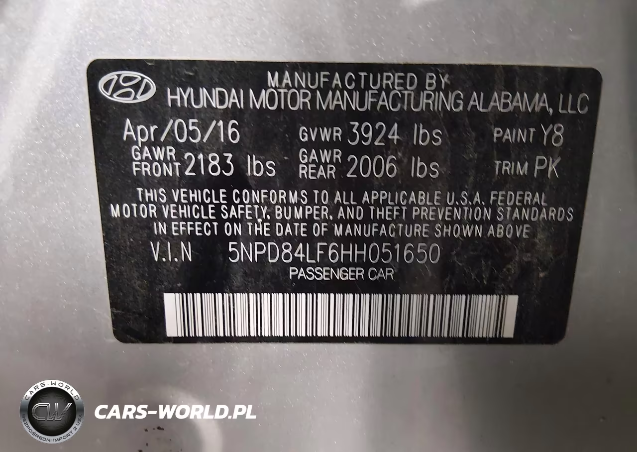 2017 Hyundai Elantra Se VIN:5NPD84LF6HH051650 - 9