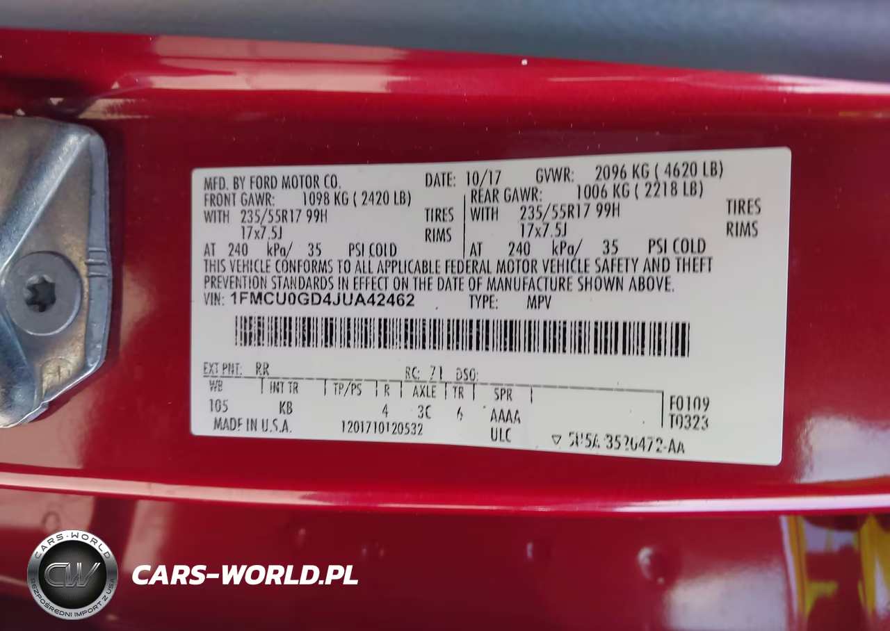 2018 Ford Escape Se VIN:1FMCU0GD4JUA42462 - 9