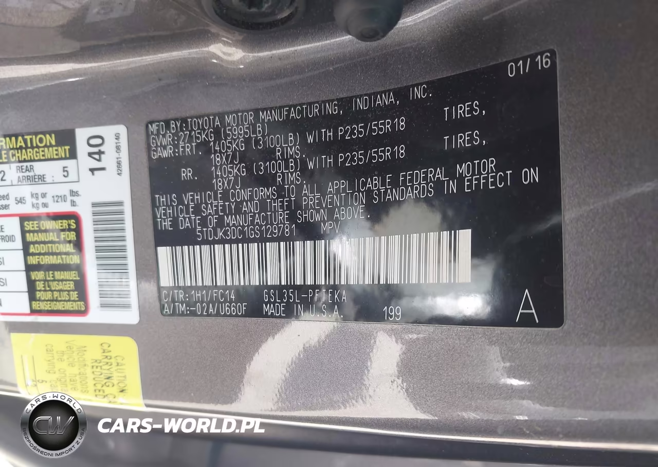 2016 Toyota Sienna Le 7 Passenger VIN:5TDJK3DC1GS129781 - 9