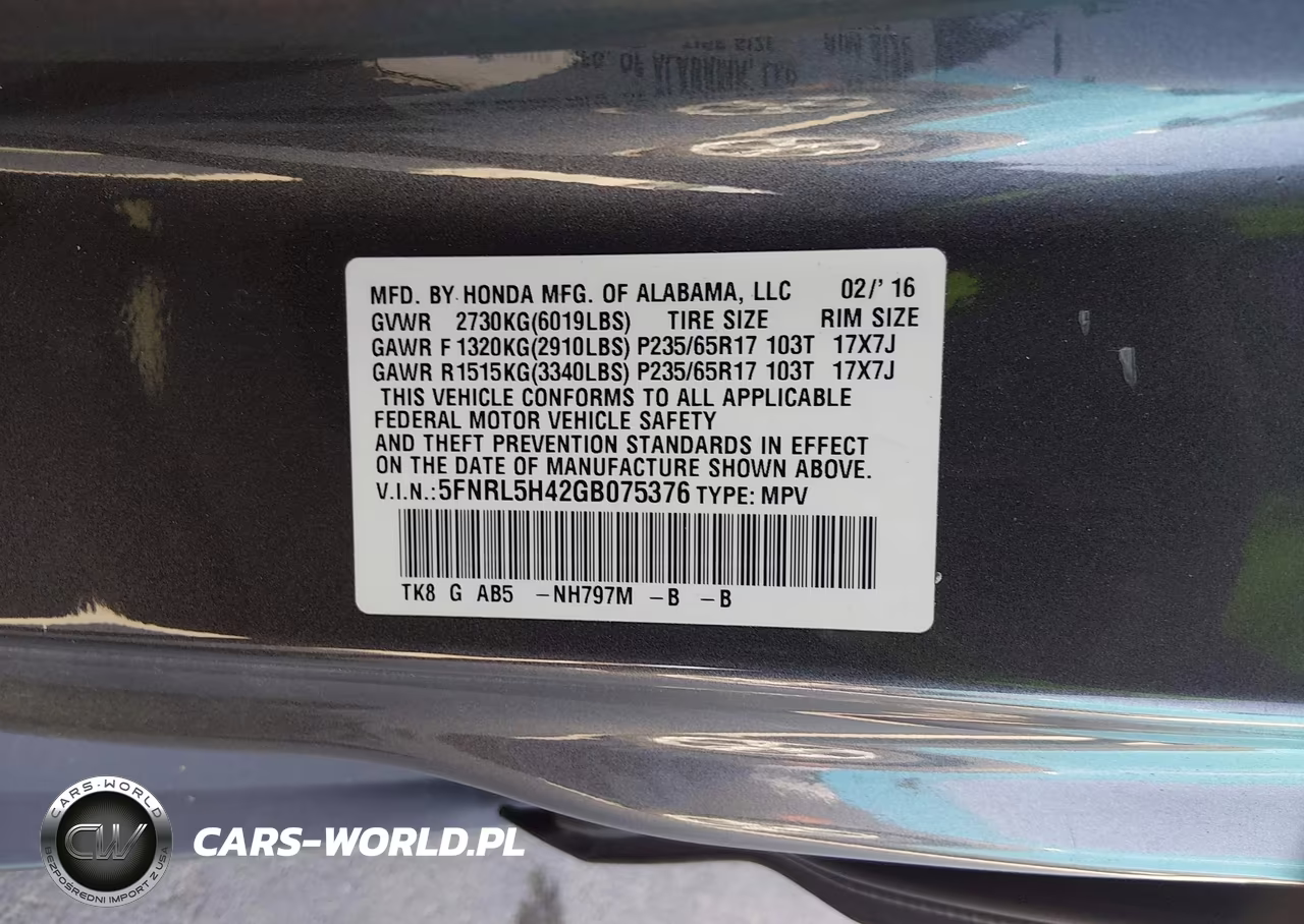 2016 Honda Odyssey Ex VIN:5FNRL5H42GB075376 - 9