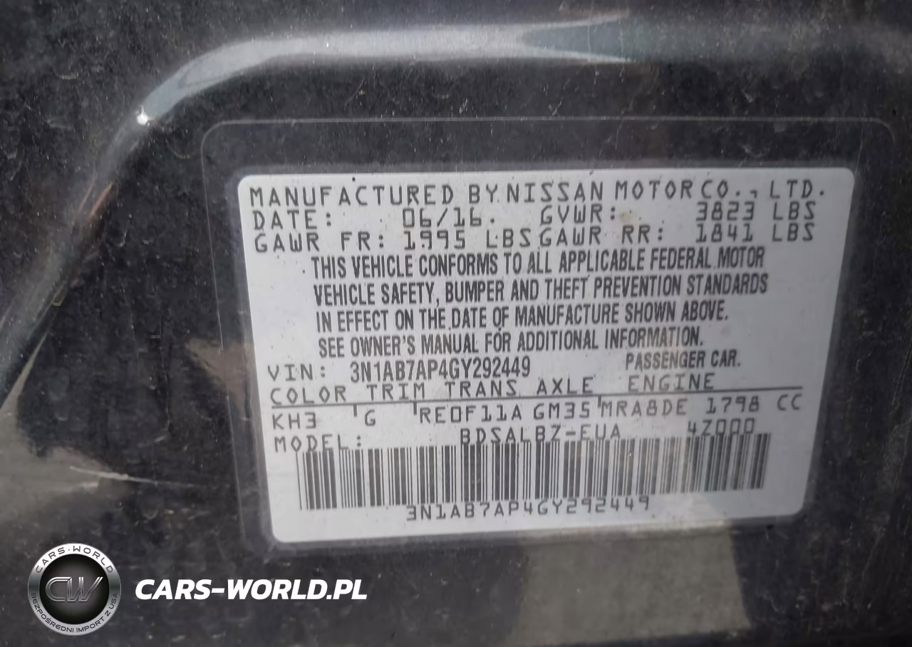 2016 Nissan Sentra S VIN:3N1AB7AP4GY292449 - 9