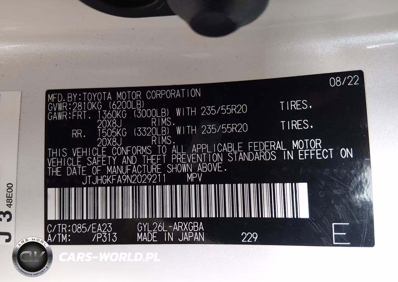 2022 Lexus Rx 450Hl VIN:JTJHGKFA9N2029211 - 9