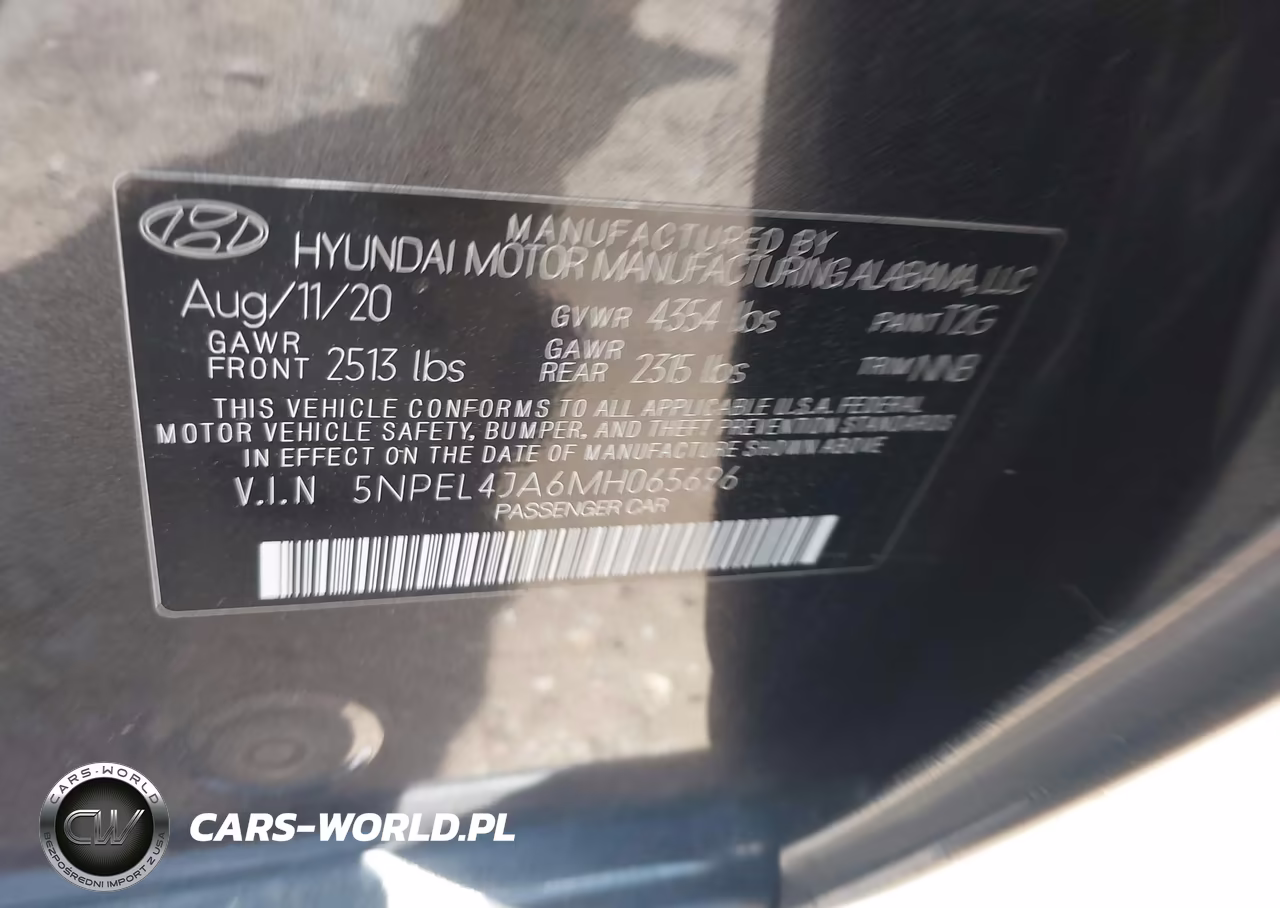 2021 Hyundai Sonata Sel VIN:5NPEL4JA6MH065696 - 9