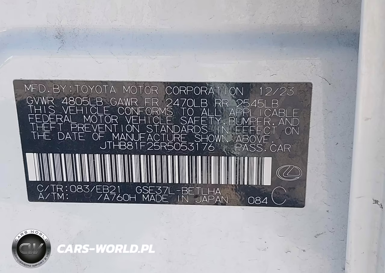 2024 Lexus Is 300 F Sport Design VIN:JTHB81F25R5053176 - 9