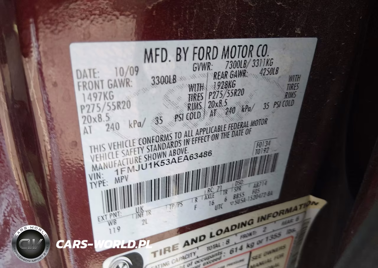 2010 Ford Expedition Limited VIN:1FMJU1K53AEA63486 - 9