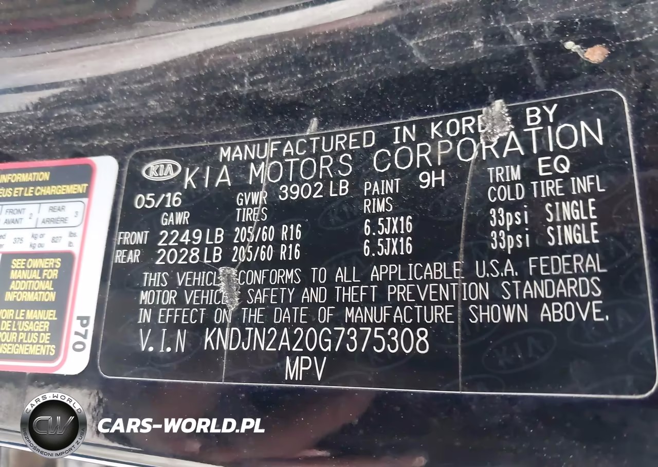 2016 Kia Soul VIN:KNDJN2A20G7375308 - 9