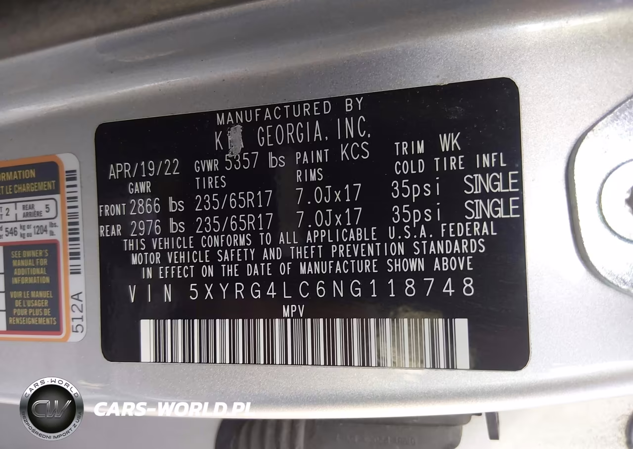 2022 Kia Sorento Lx VIN:5XYRG4LC6NG118748 - 9