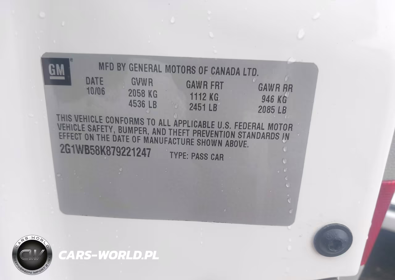 2007 Chevrolet Impala Ls VIN:2G1WB58K879221247 - 9