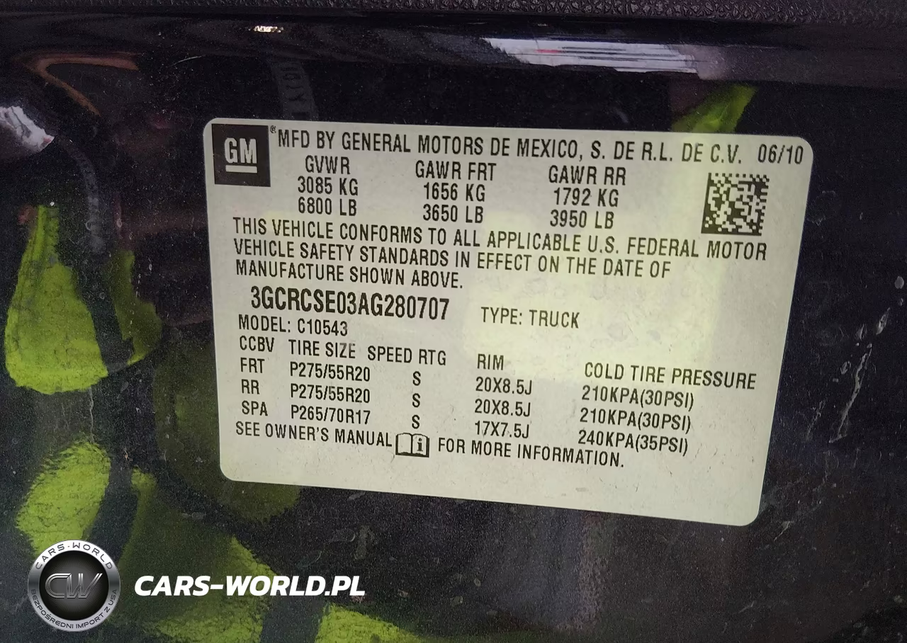 2010 Chevrolet Silverado 1500 Lt VIN:3GCRCSE03AG280707 - 9