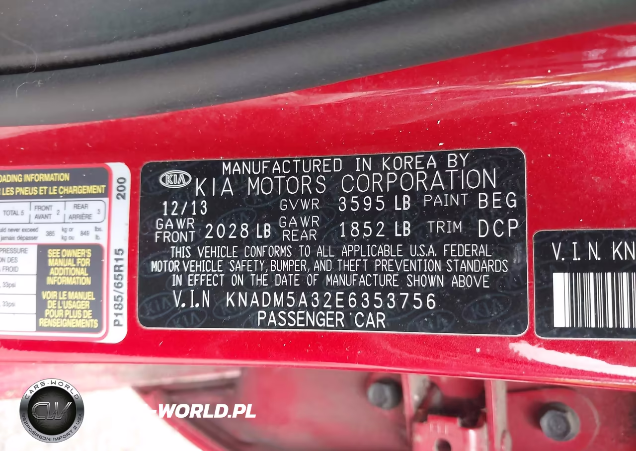 2014 Kia Rio Lx VIN:KNADM5A32E6353756 - 9