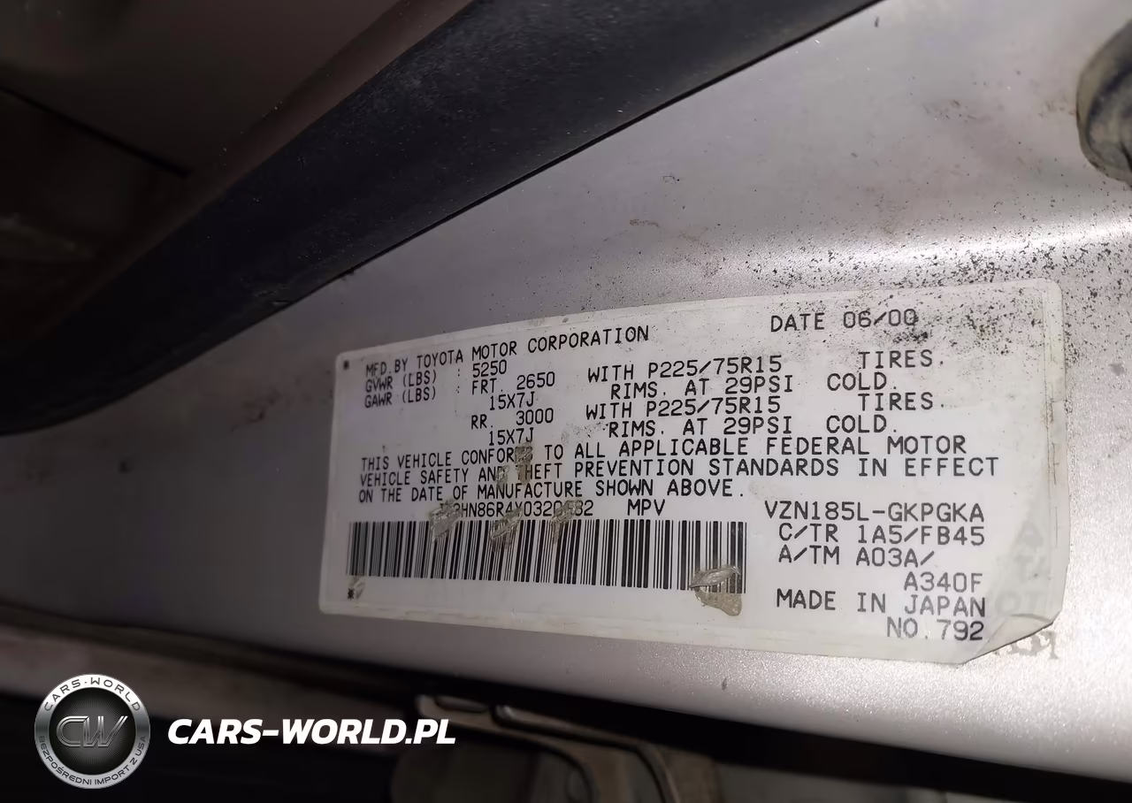2000 Toyota 4Runner Sr5 V6 VIN:JT3HN86R4Y0320382 - 9