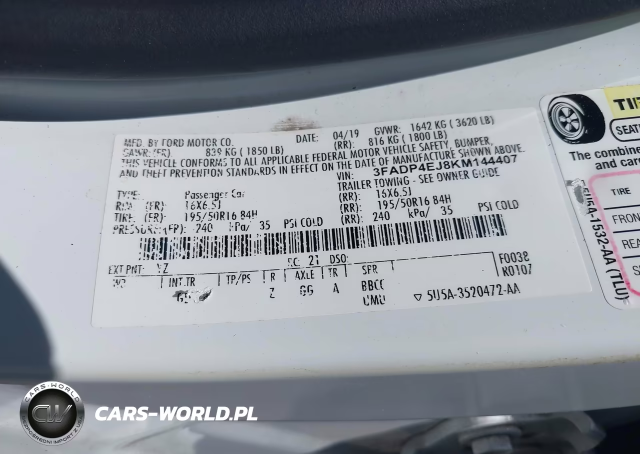 2019 Ford Fiesta Se VIN:3FADP4EJ8KM144407 - 9