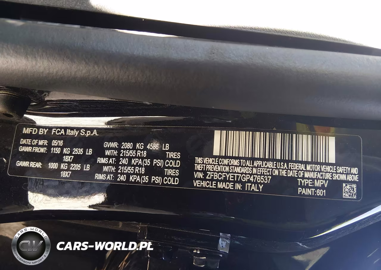 2016 Fiat 500X VIN:ZFBCFYET7GP476537 - 9