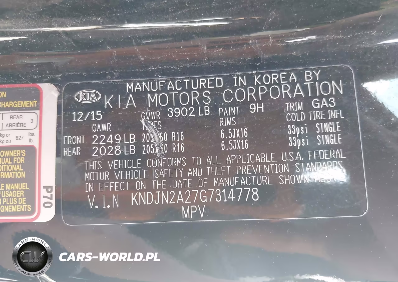 2016 Kia Soul VIN:KNDJN2A27G7314778 - 9