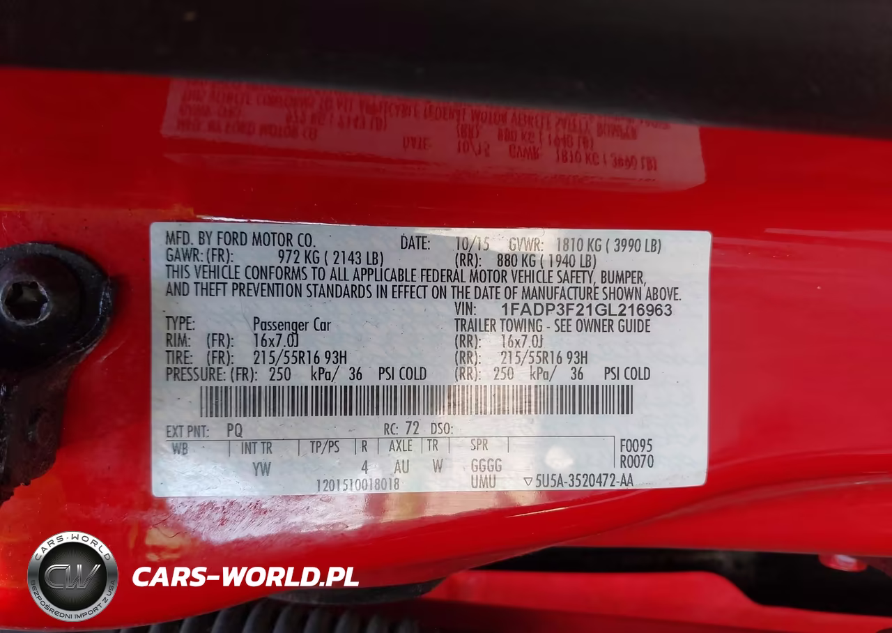 2016 Ford Focus Se VIN:1FADP3F21GL216963 - 9