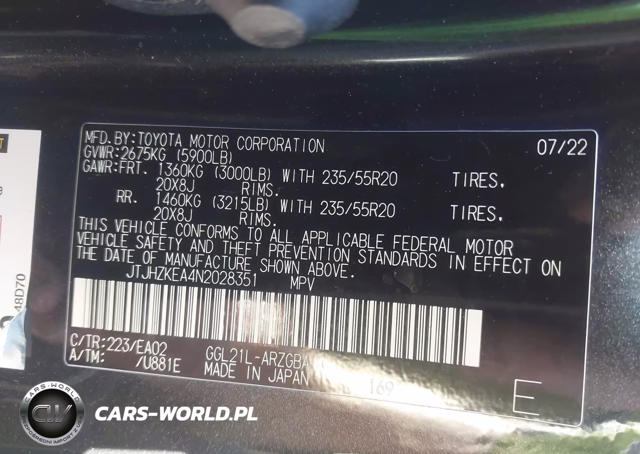 2022 Lexus Rx 350L VIN:JTJHZKEA4N2028351 - 9