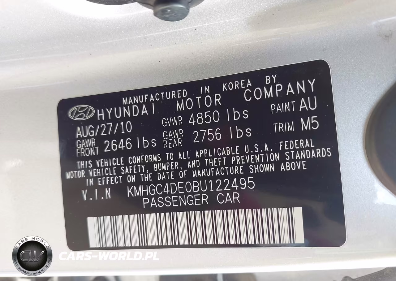 2011 Hyundai Genesis 3.8 VIN:KMHGC4DE0BU122495 - 9