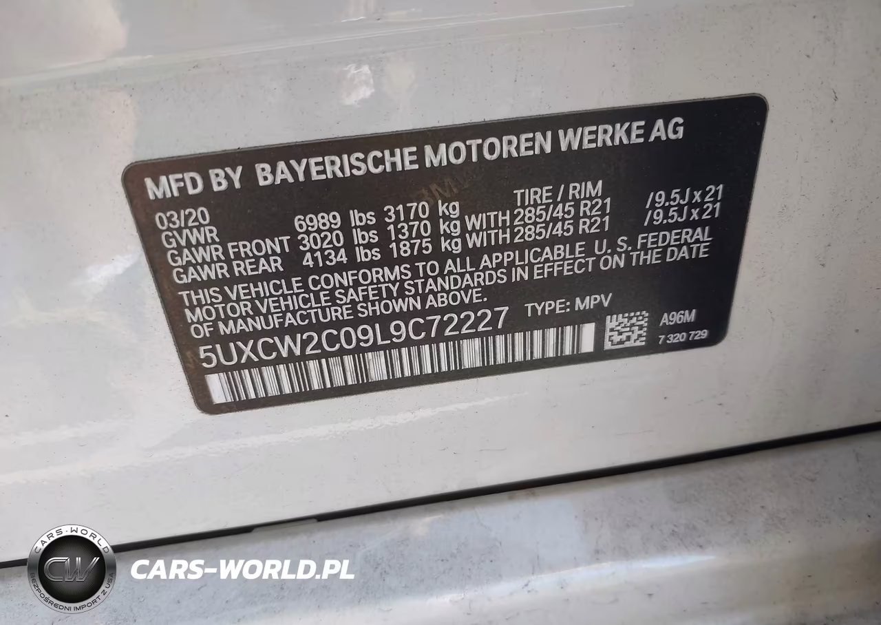 2020 BMW X7 xDrive40I VIN:5UXCW2C09L9C72227 - 9