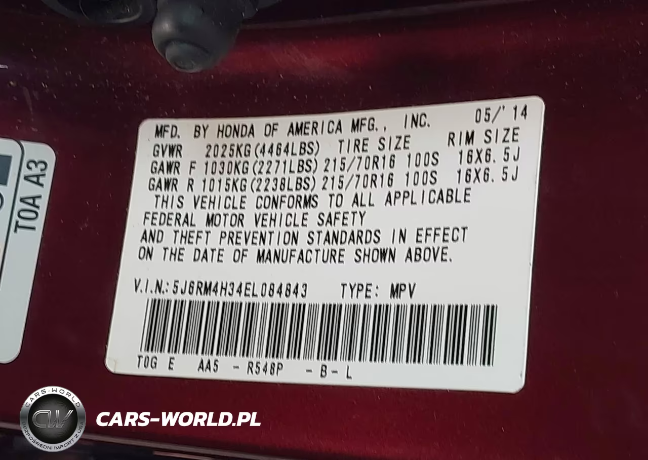 2014 Honda Cr-V Lx VIN:5J6RM4H34EL084843 - 9