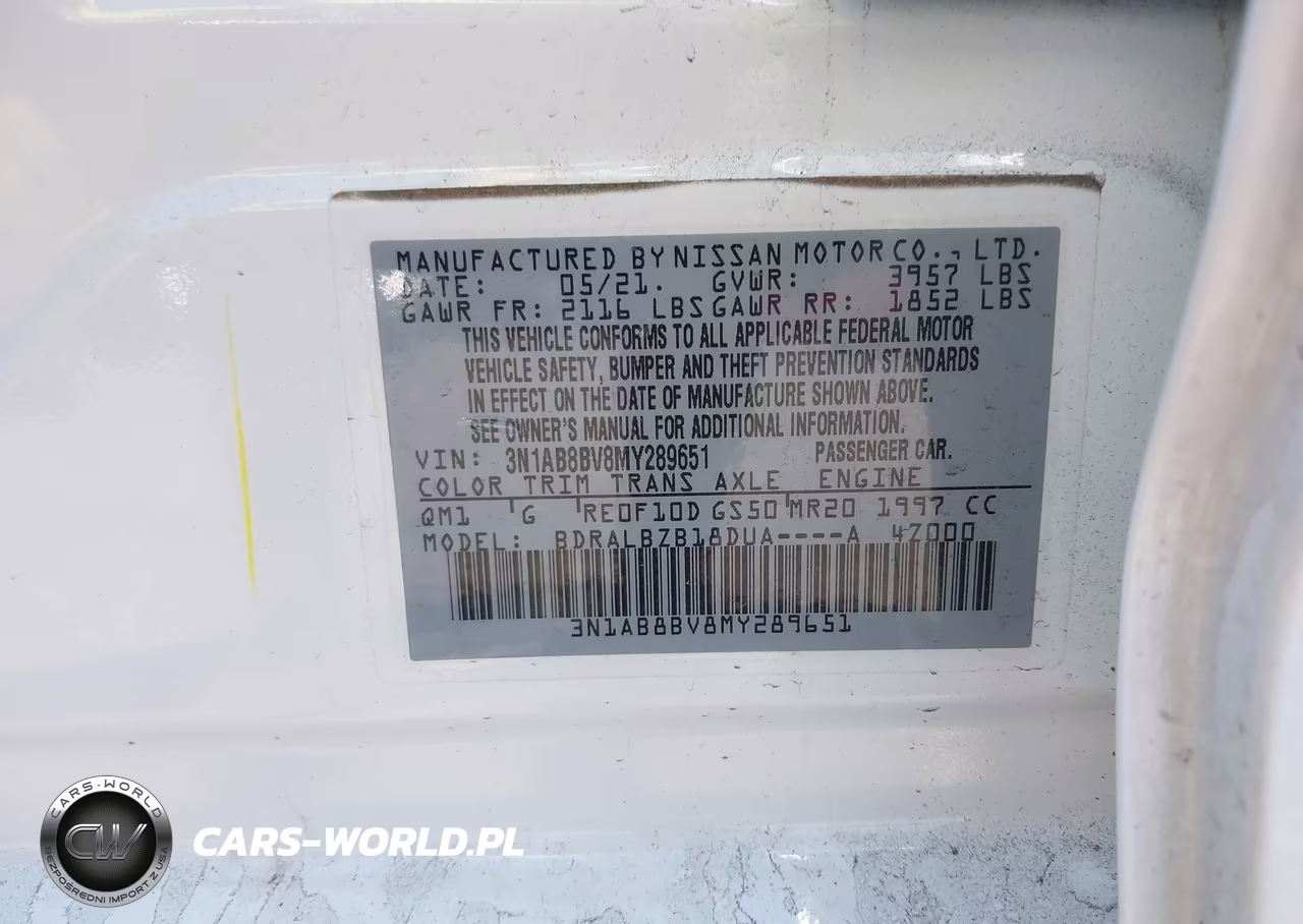 2021 Nissan Sentra S Xtronic Cvt VIN:3N1AB8BV8MY289651 - 9