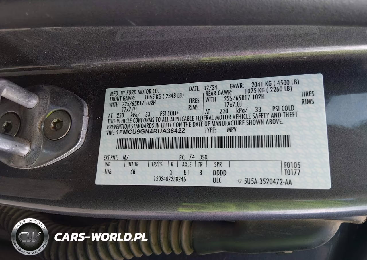 2024 Ford Escape Active VIN:1FMCU9GN4RUA38422 - 9