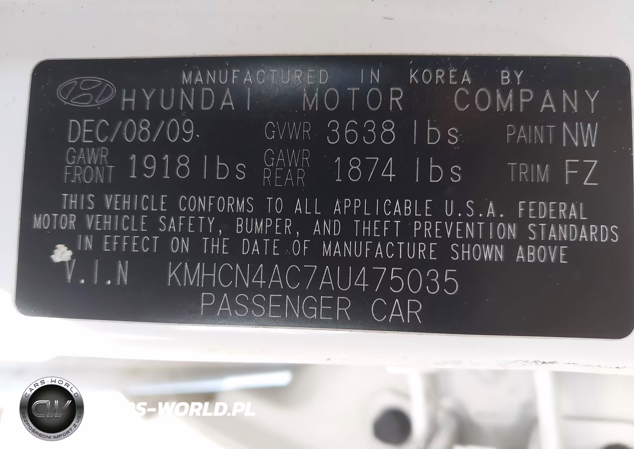 2010 Hyundai Accent Gls VIN:KMHCN4AC7AU475035 - 9