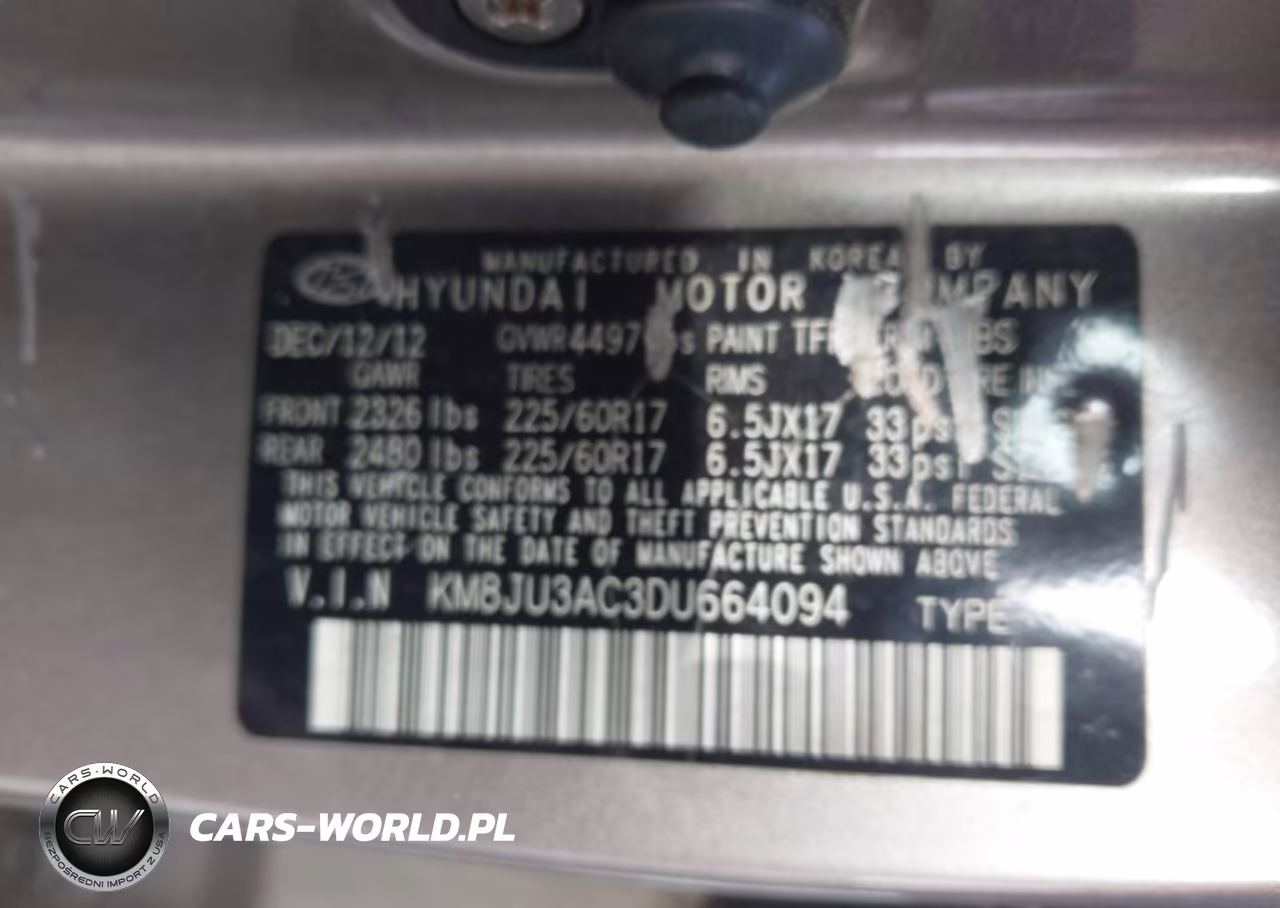 2013 Hyundai Tucson Gls VIN:KM8JU3AC3DU664094 - 9