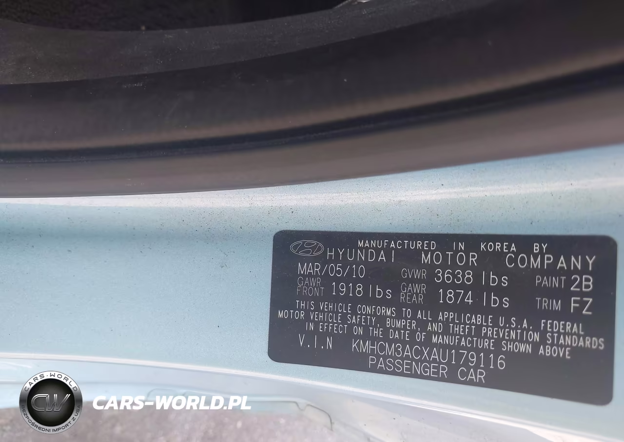 2010 Hyundai Accent Gs VIN:KMHCM3ACXAU179116 - 9