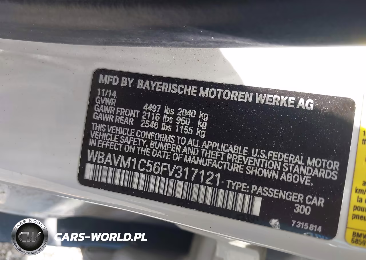 2015 BMW X1 Sdrive28I VIN:WBAVM1C56FV317121 - 9
