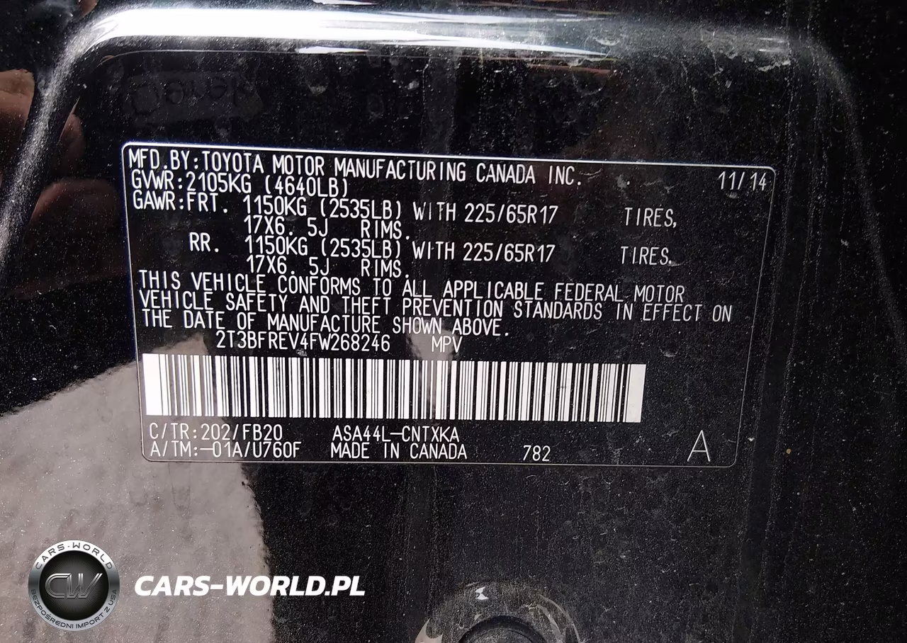 2015 Toyota Rav4 Le VIN:2T3BFREV4FW268246 - 9