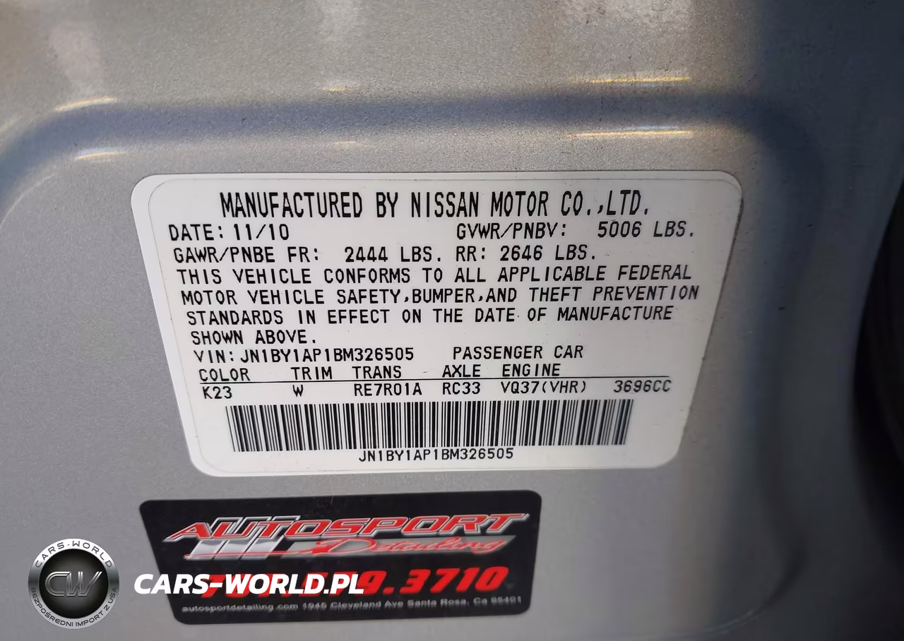 2011 Infiniti M37 VIN:JN1BY1AP1BM326505 - 9