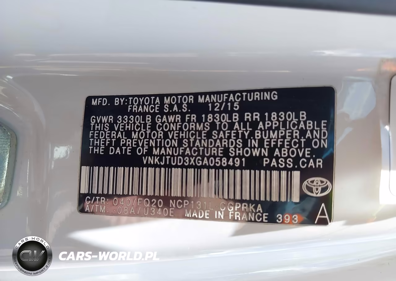 2016 Toyota Yaris L VIN:VNKJTUD3XGA058491 - 9