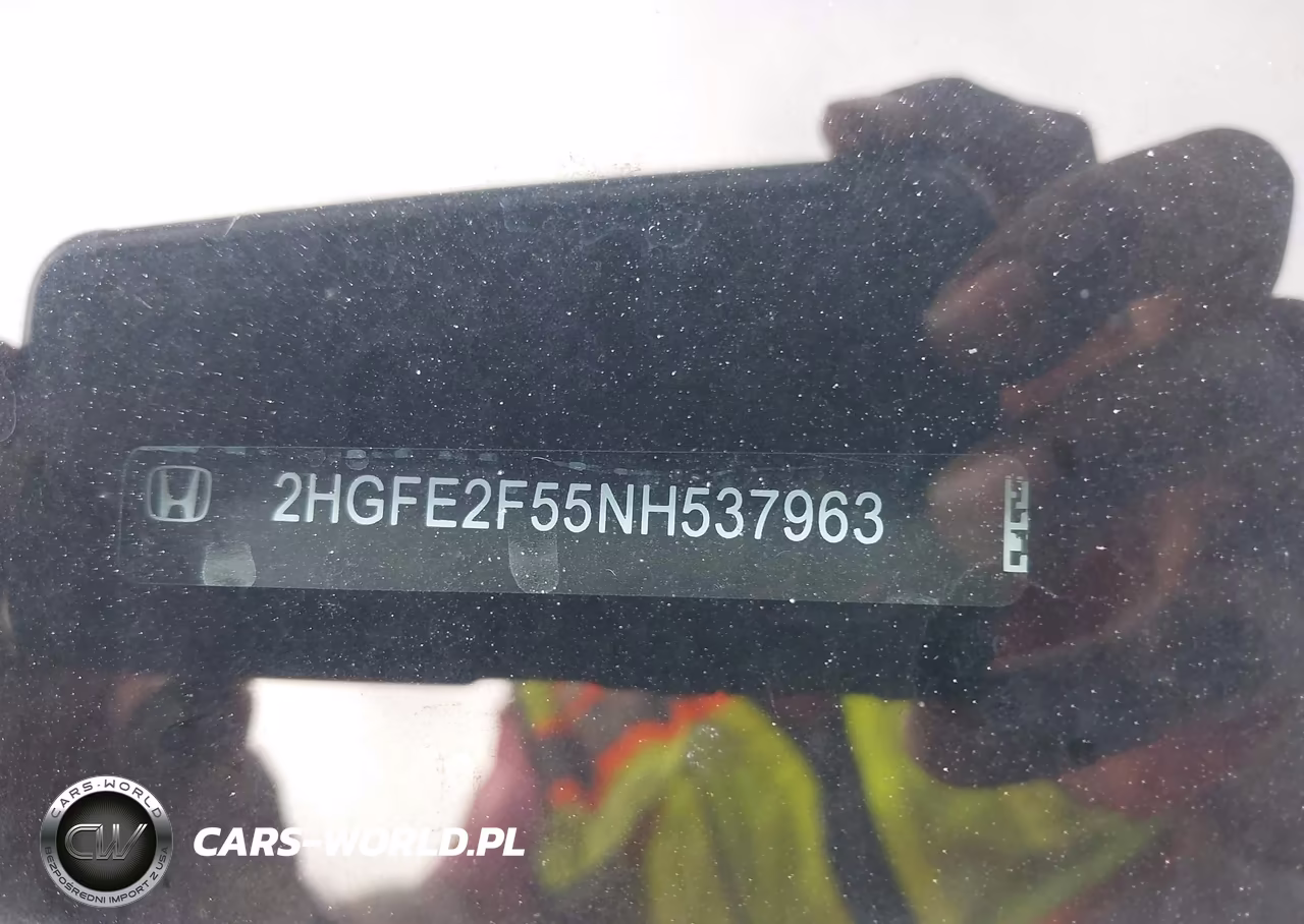 2022 Honda Civic Sport VIN:2HGFE2F55NH537963 - 9
