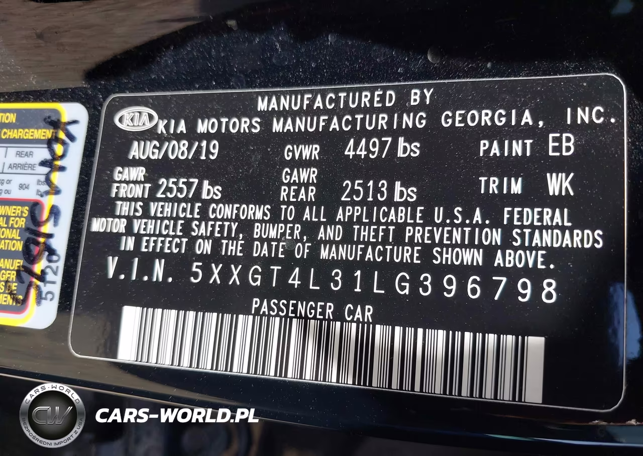 2020 Kia Optima Lx VIN:5XXGT4L31LG396798 - 9