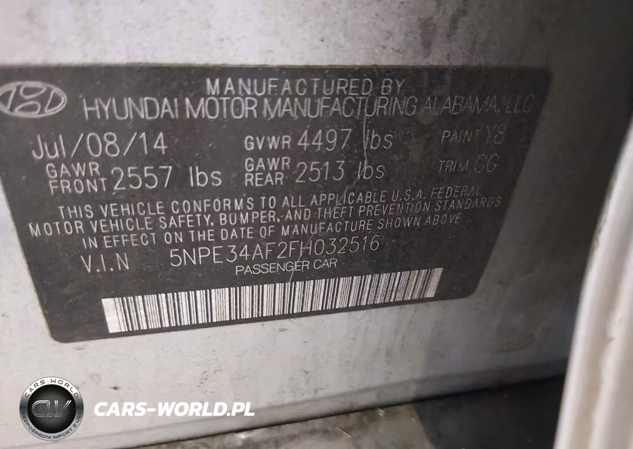 2015 Hyundai Sonata Sport VIN:5NPE34AF2FH032516 - 9