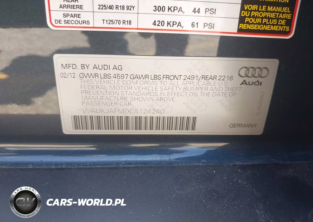 2012 Audi A3 2.0 Tdi Premium VIN:WAUKJAFM0CA124240 - 9