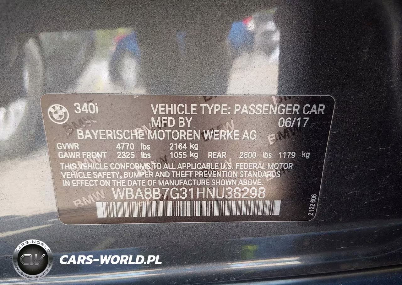 2017 BMW 340I xDrive VIN:WBA8B7G31HNU38298 - 9