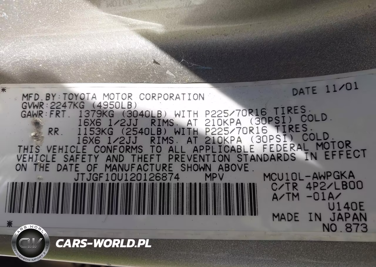 2002 Lexus Rx 300 VIN:JTJGF10U120126874 - 9