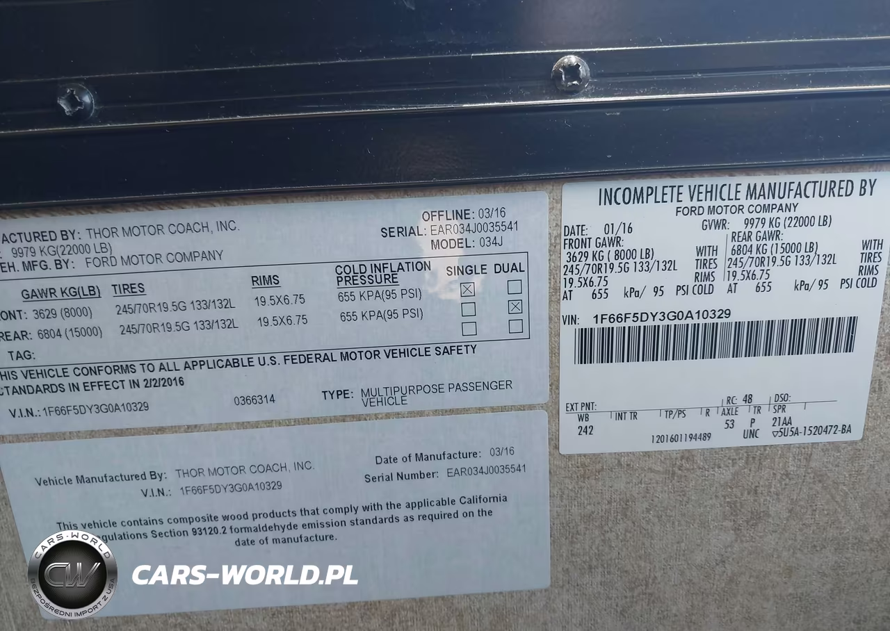 2016 Ford F53 VIN:1F66F5DY3G0A10329 - 9