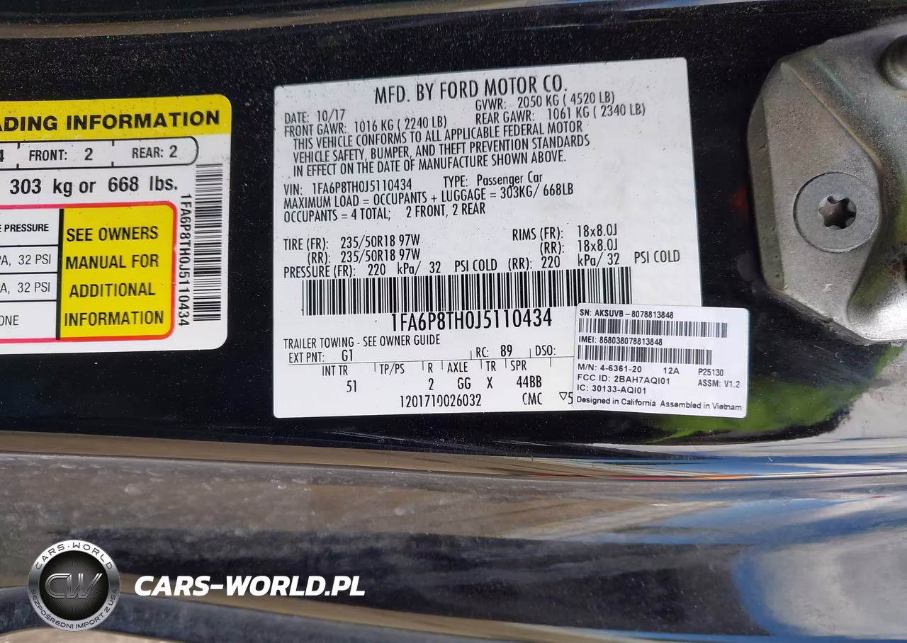 2018 Ford Mustang Ecoboost VIN:1FA6P8TH0J5110434 - 9