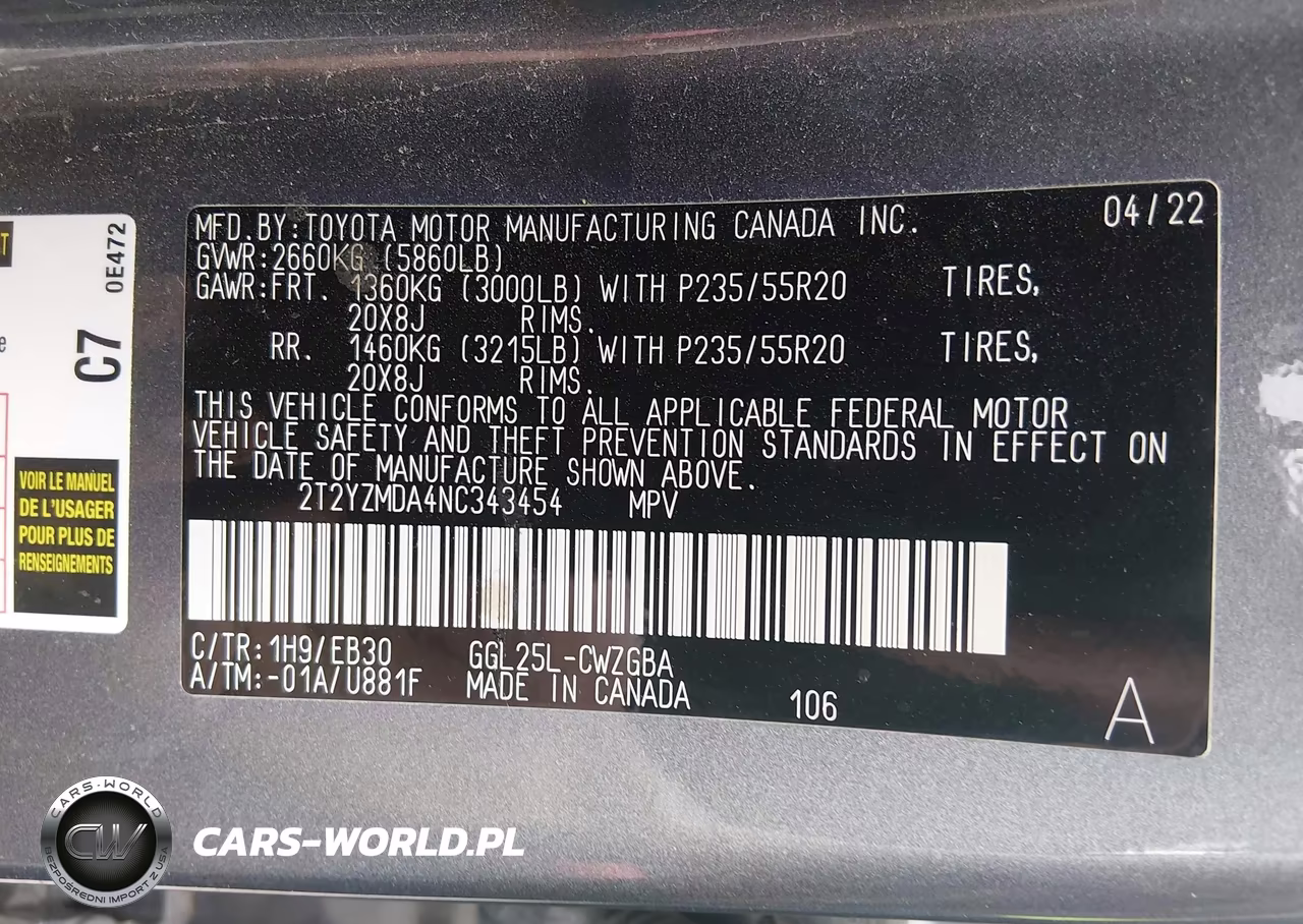 2022 Lexus Rx 350 F Sport Handling VIN:2T2YZMDA4NC343454 - 9