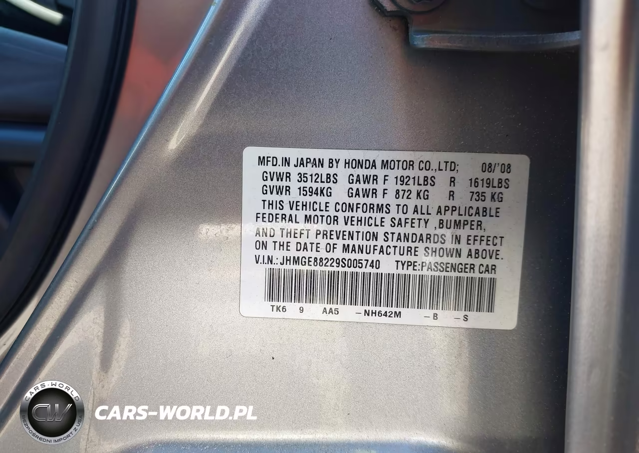 2009 Honda Fit VIN:JHMGE88229S005740 - 9