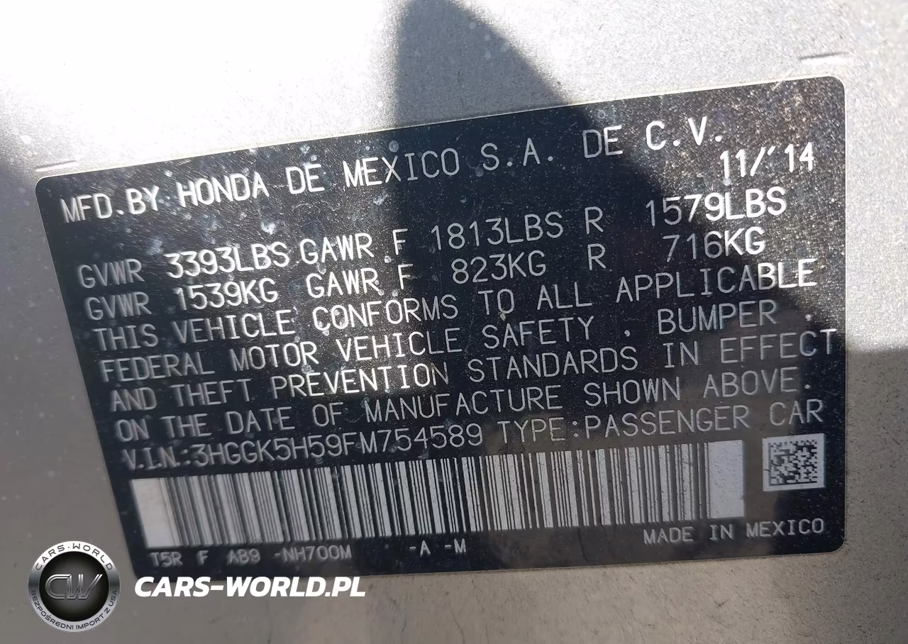 2015 Honda Fit Lx VIN:3HGGK5H59FM754589 - 9