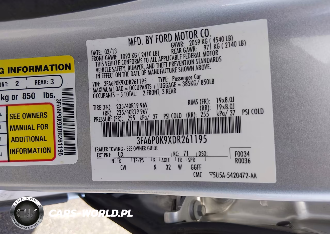 2013 Ford Fusion Titanium VIN:3FA6P0K9XDR261195 - 9