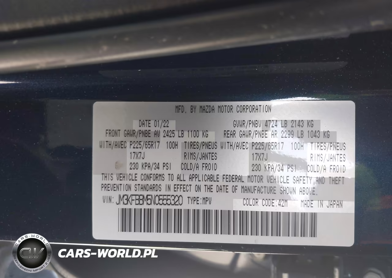 2022 Mazda Cx-5 2.5 S Select VIN:JM3KFBBM5N0555320 - 9