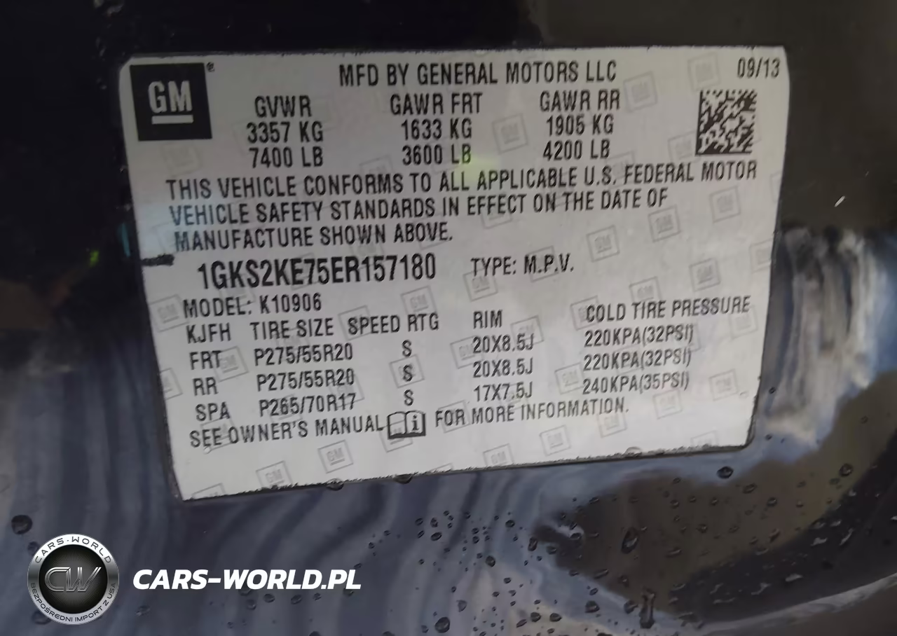 2014 GMC Yukon Xl 1500 Slt VIN:1GKS2KE75ER157180 - 9