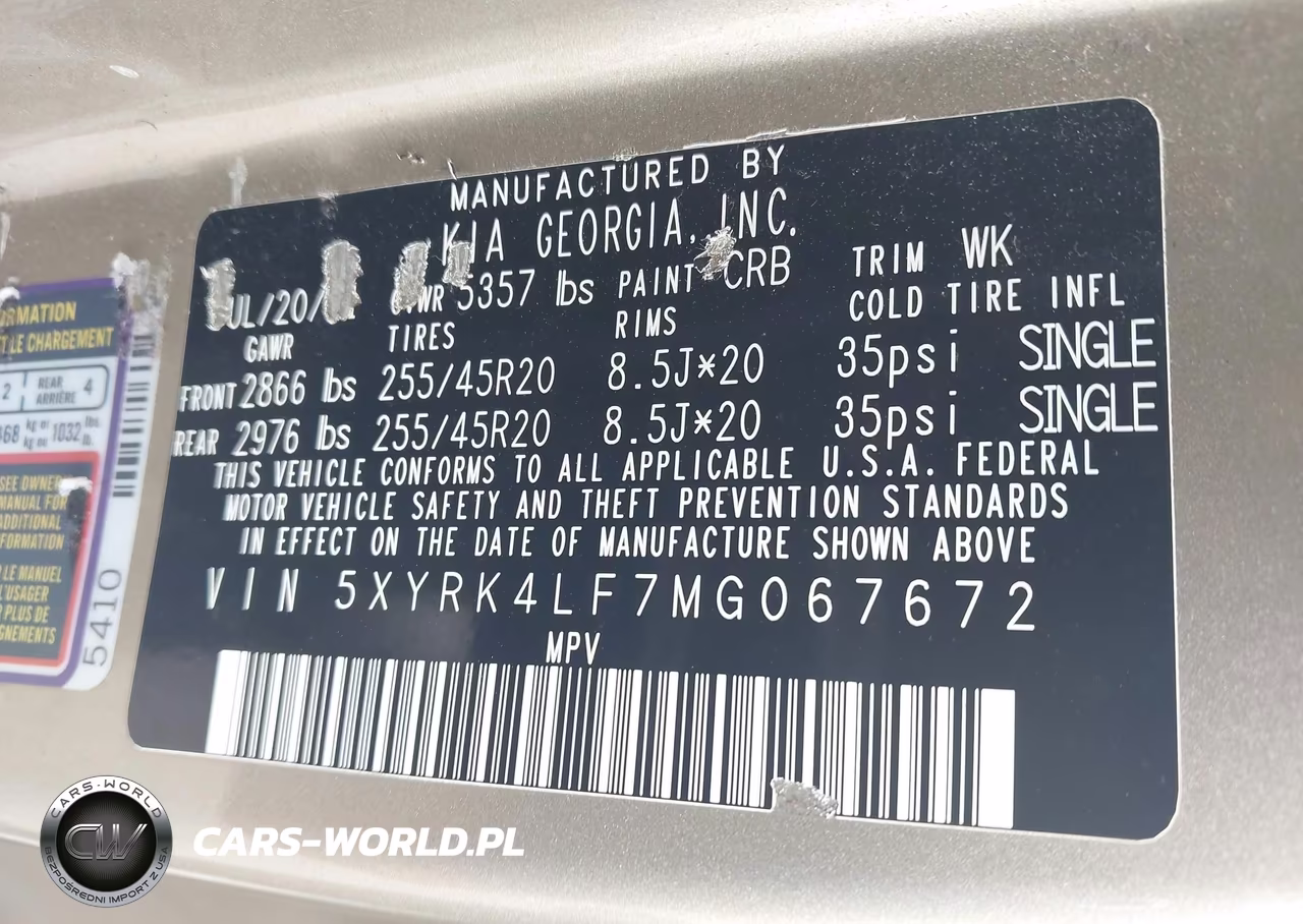 2021 Kia Sorento Sx VIN:5XYRK4LF7MG067672 - 9