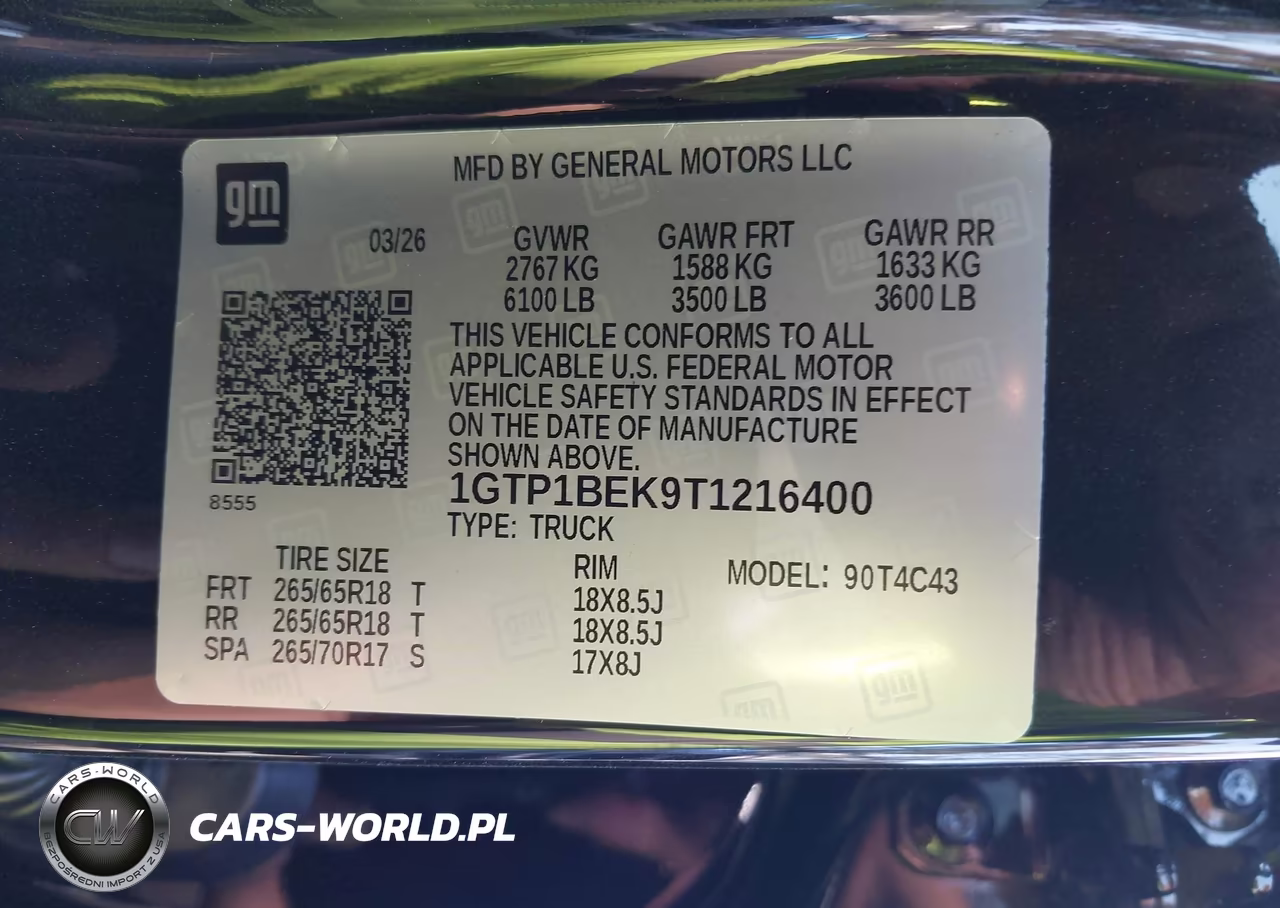 2026 GMC Canyon Elevation, Rwd VIN:1GTP1BEK9T1216400 - 9